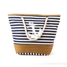 마켓피오 바캉스 캔버스 라탄 비치백