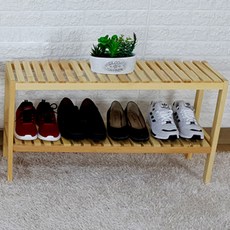 4MERIT 木質2層鞋架, 單色