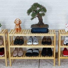 4MERIT 三層木製鞋架 M號, 單色