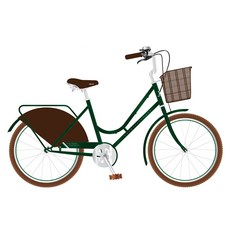 뮤트 여성용 케이티 7단 그립쉬프터 자전거, 다크 그린 + 실버, 1개