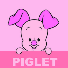 I LOVE PAINTING DIY繪畫組 20*20cm, 可愛的小豬