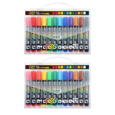 JAVAPEN POP 方頭麥克筆組, 12色, 2套