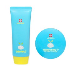 LEADERS 嬰兒防曬霜 SPF30 PA++ +防曬氣墊粉餅 SPF33 PA+++, 1組