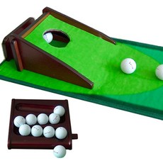 mr.golf 迷你木墊+餵食器套組, 綠色