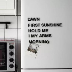 I Love Home冰箱英文字母磁鐵, 黑色的