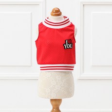 P&P 樂比狗狗短版T恤, 紅色