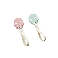 Baby & I tgm 嬰兒奶嘴架 2 件套, 薄荷綠+淺粉色, 1組