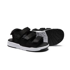 PRO WORLD CUP 孩童簡約魔鬼氈涼鞋, 黑色, 220