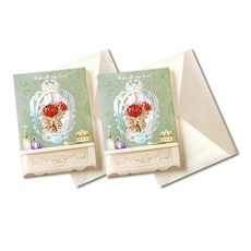 Fog 康乃馨胸針卡+全心全意信封, 梳妝台, 2套