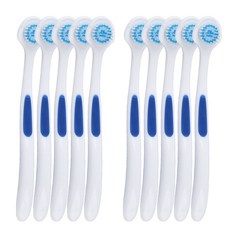 OLaLa 泡棉舌苔清潔刷 藍色, 10個