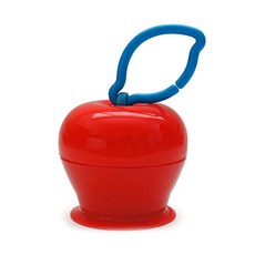 GraPPLe 蘋果固齒器固定吸盤, 無奶嘴, 紅色, 1個