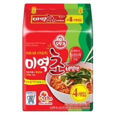 오뚜기 미역초비빔면 멀티 135g, 4개