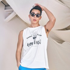 FUNHAN COUPLE 男款寬鬆版印花背心泳衣 A4202