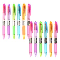 Fancytopia透明筆身3色原子筆 0.38mm, 隨機發貨, 12件