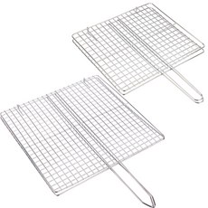 不鏽鋼手柄烤網 小型1入 + 大型1入 組, 1套