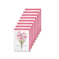 Fog 愛心花卡+信封, 康乃馨花束, 8套