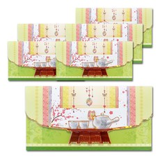 Fog 東方磁信封+鑲嵌, 綠茶杯, 6套