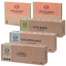 Sugar Lab 環保袋中號 + 高級環保袋中號 + 拉鍊袋中號 + 衛生手套 + 兒童衛生手套套裝, 1套