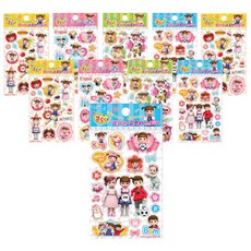 콩순이 빛나는 오로라 스티커, 랜덤 발송, 10개입