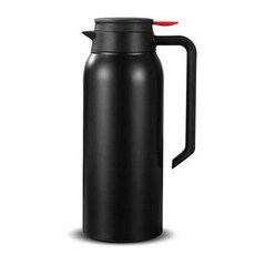 PUKO Ashley大容量不鏽鋼真空保溫壺 T026, 黑色, 1.5L