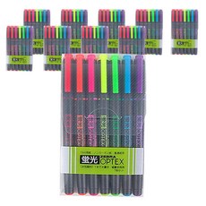 ZEBRA 斑馬牌 熒光筆 Optex Care 7 色套組, 混色, 10套