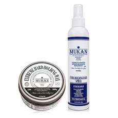 MUKAN 極硬保持蠟 100g + 噴霧 250ml 套組, 1套