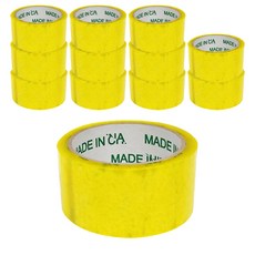 Bluemato 箱用膠帶 48mm*50m PTP003, 黃色透明, 12件