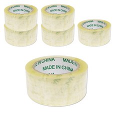 Bluemato 封箱膠帶 OPP包裝 48mm x 100m PTP002, 透明, 6入