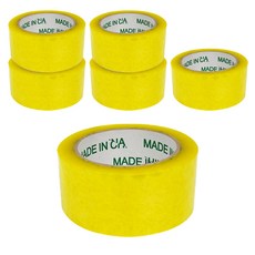 Blumato 盒式膠帶 opp 包裝 48mm x 100m PTP004, 黃色透明, 6件