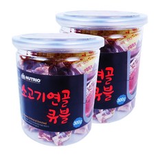 뉴트리오 스테이크 반려견 간식, 소고기연골큐블맛, 200g, 2개