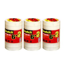 3M Scotch 水車牌 多用途膠帶補充包 18mm x 20m 8入, 單一顏色, 3入