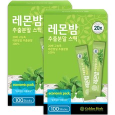 골든허브 레몬밤 추출분말 스틱, 2개, 100g