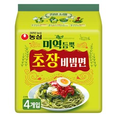 농심 미역듬뿍초장비빔면 142g, 4개입