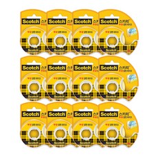 3M Scotch 雙面膠帶臺 136 12mm x 6.35m, 透明, 12個