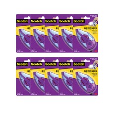 3M Scotch 捲軸式透明雙面膠帶 8.4mm*8m, 單色, 10片