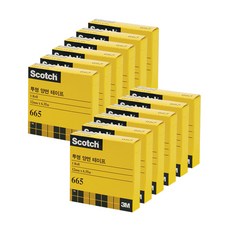 3M Scotch 透明雙面膠帶筆芯 665 12mm x 6.35m, 單色, 12件