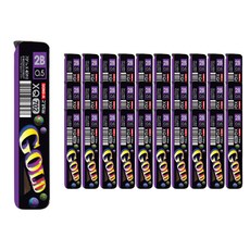 DONG-A 自動鉛筆筆芯 XQ陶瓷702 金色 70mm 2B 40入, 0.5mm, 72個