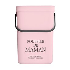 달팽이리빙 푸벨드마망 벽걸이 휴지통 10L, 핑크