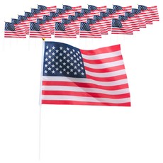 PARTYSHOW 一體式手搖星條旗, 混合顏色, 50個