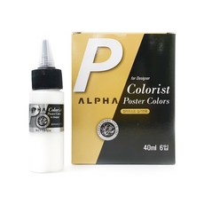 ALPHA COLORS 海報顏色調色師 11 白色 6p, 40毫升, 1 種顏色