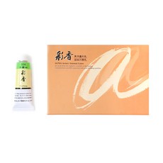ALPHA COLORS 彩香 東方畫顏料 336 白綠 6入, 15ml, 1色