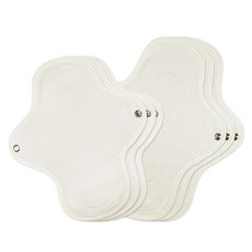 羅漢 有機棉質衛生棉素色蝶翼型體驗組 小型3片 + 中型3片, 1套, 中型