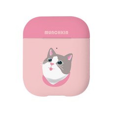 BANIMONG 表情設計AirPods保護殼, 單一商品, 曼赤肯粉紅