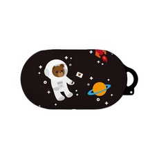 BANIMONG 太空動物設計款 Galaxy Buds 保護殼, 單一商品, 熊熊