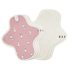 eechae 有機粉紅兔棉質衛生棉翅膀型A套組, 1套