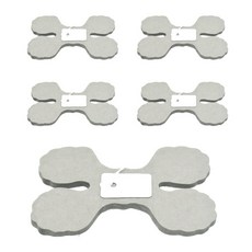 派對裝飾 紙質 四葉草 掛旗 5入, 灰色