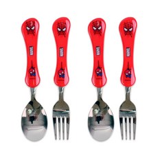 LILFANT Marvel蜘蛛人湯匙叉子組 MV4512, 混色, 湯匙 2入+叉子 2入