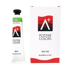 ALPHA COLORS 海報顏料單色 A+ 037 淺綠色, 40ml, 1色