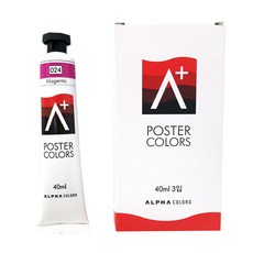 ALPHA COLORS 海報顏料單色 A+ 024 洋紅色, 40ml, 1色