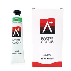 ALPHA COLOR 海報顏料單色 A+ 038 EmeraldGreen, 40ml, 1色